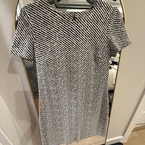 Calvin Klein Collection Monochrome Striped Dress